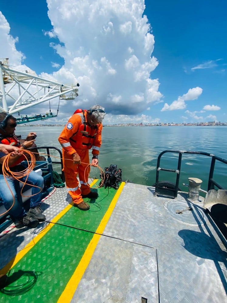 Offshore 2 High-resolution pipe profiling sonar accessory on a subsea ROV for non-destructive testing equipment surveys.